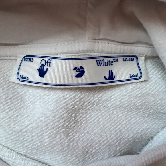 OFF WHITE white flower arrows hoodie, size M - Picture 5 of 6